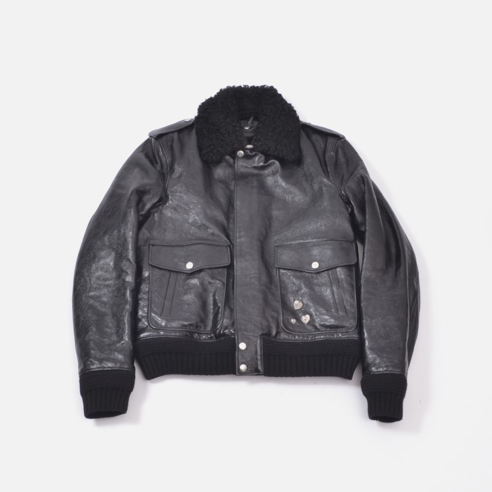 BOMBER JACKET WITH &amp;quot;PINS IN BLACK&amp;quot;