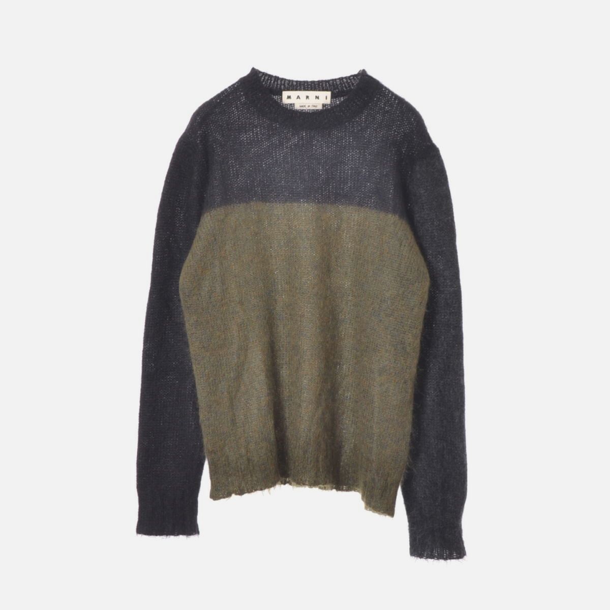 BLOCK COLORED MOHAIR KNIT